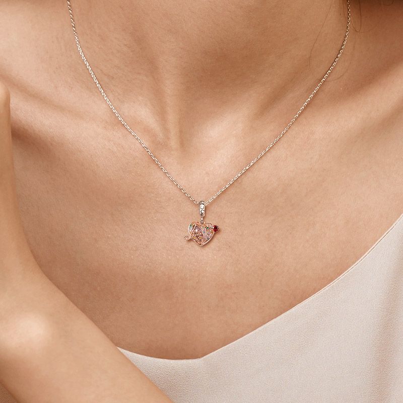 Bow&Arrow Heart Pendant