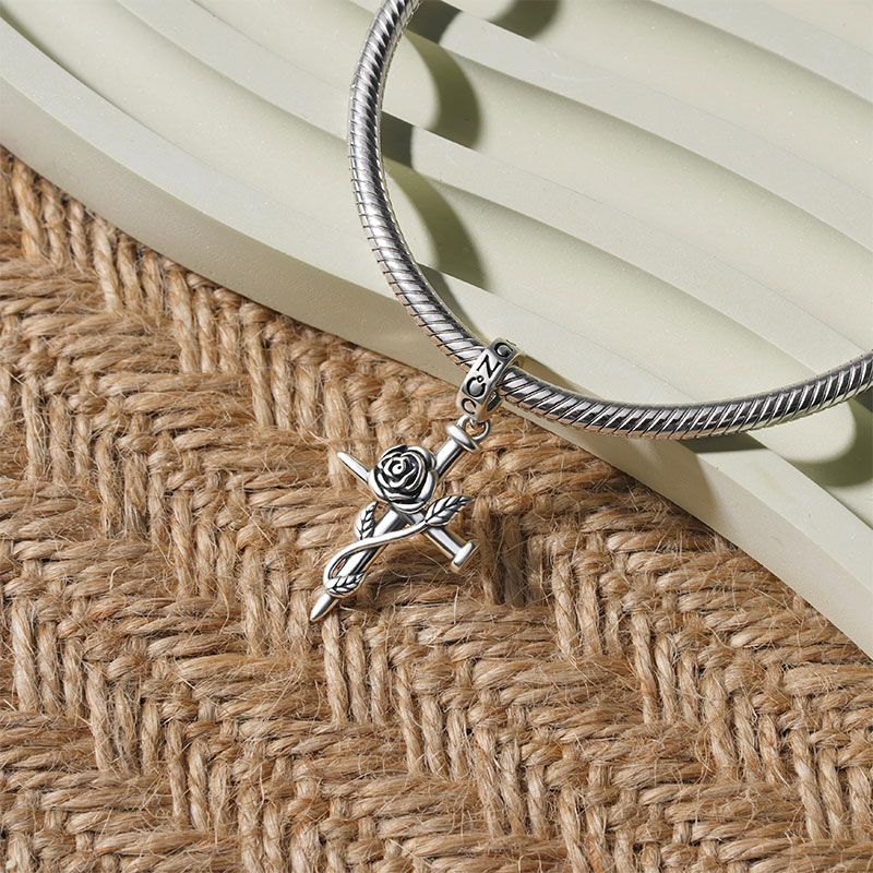 Rose Cross Pendant