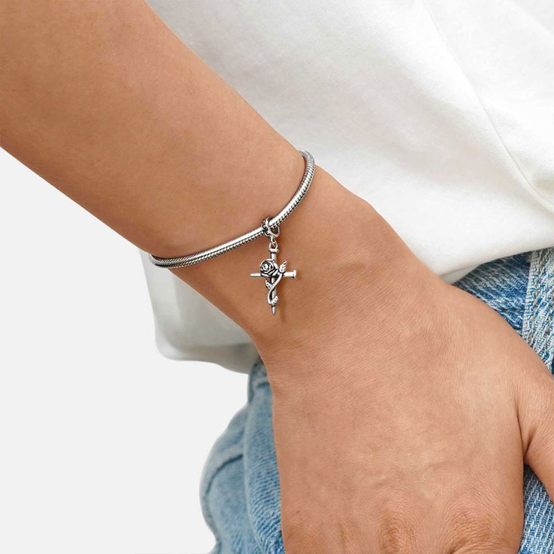 Rose Cross Pendant