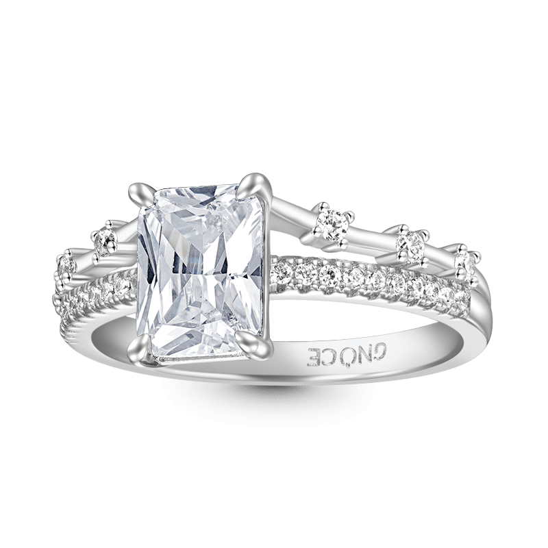 Rectangle-cut Promise Ring