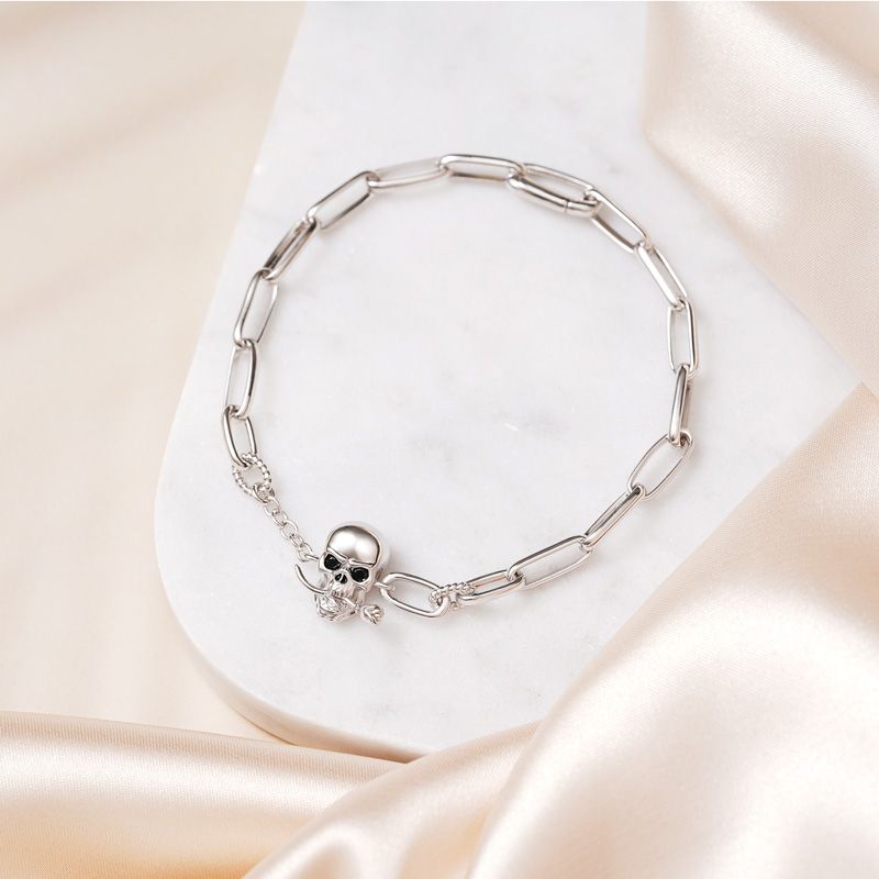 Skull Link Chain Bracelet
