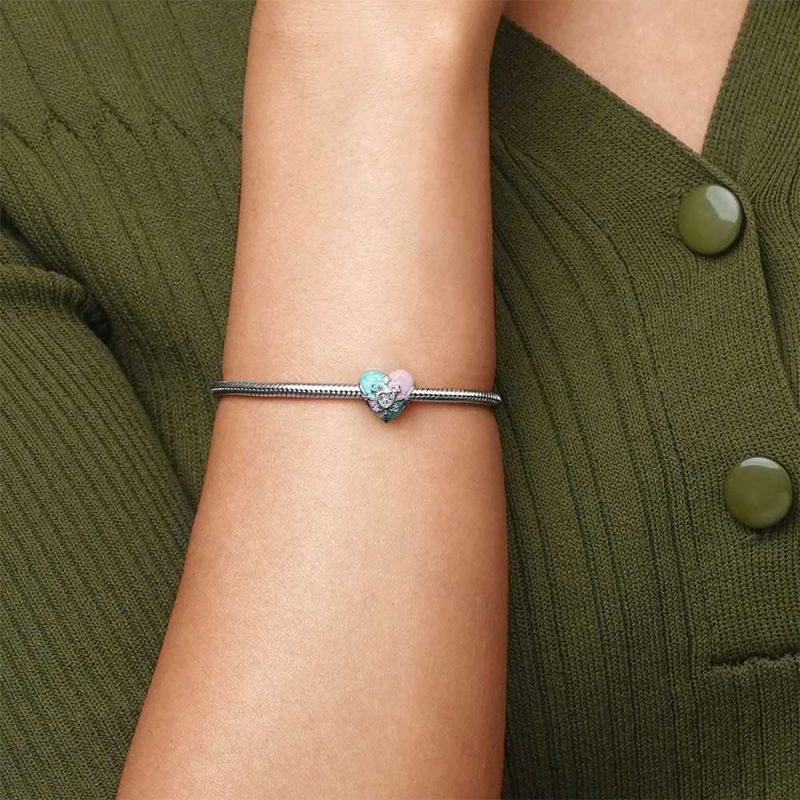 Easter Cross Heart Charm