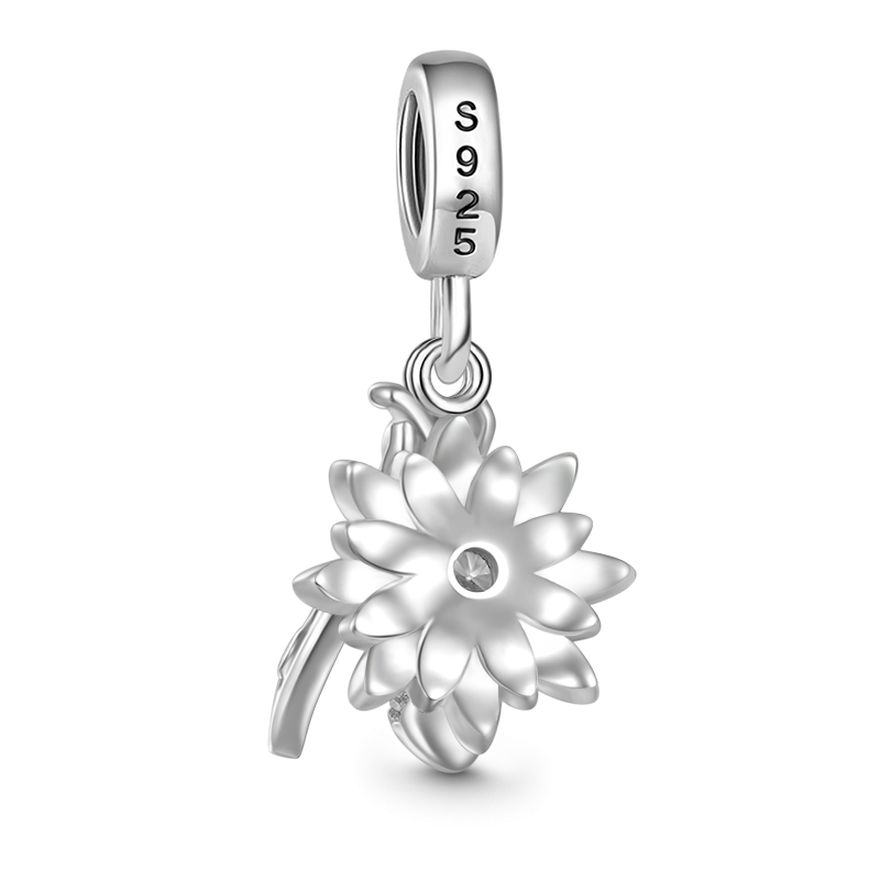 Bee Loves Daisy Birthstone Pendant
