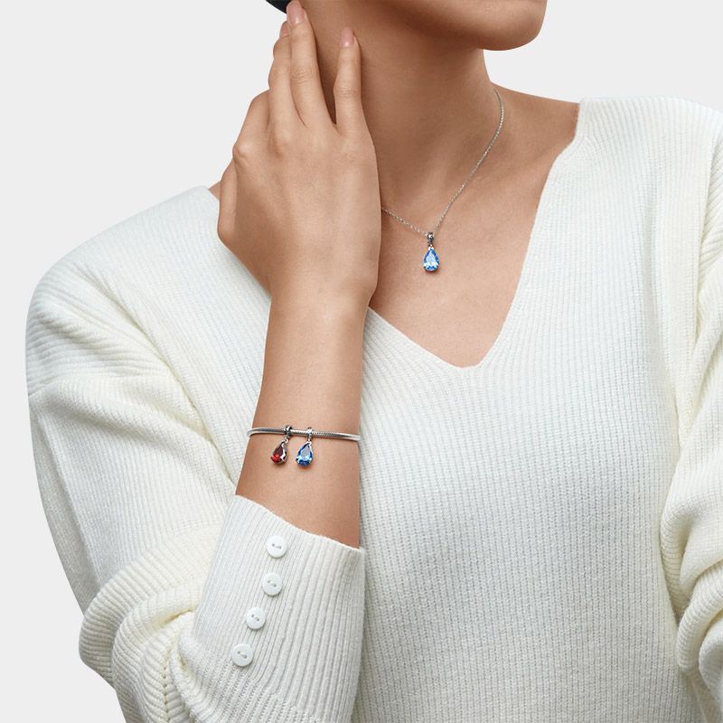 Pear-cut Birthstone Pendant