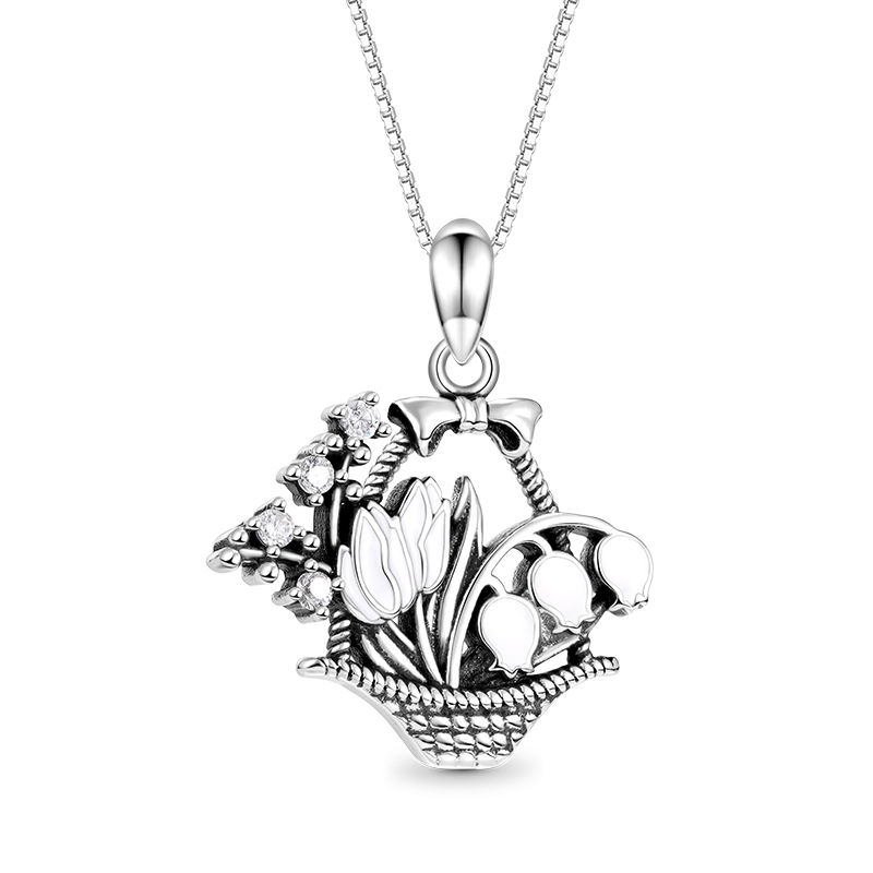 Flower Basket Necklace