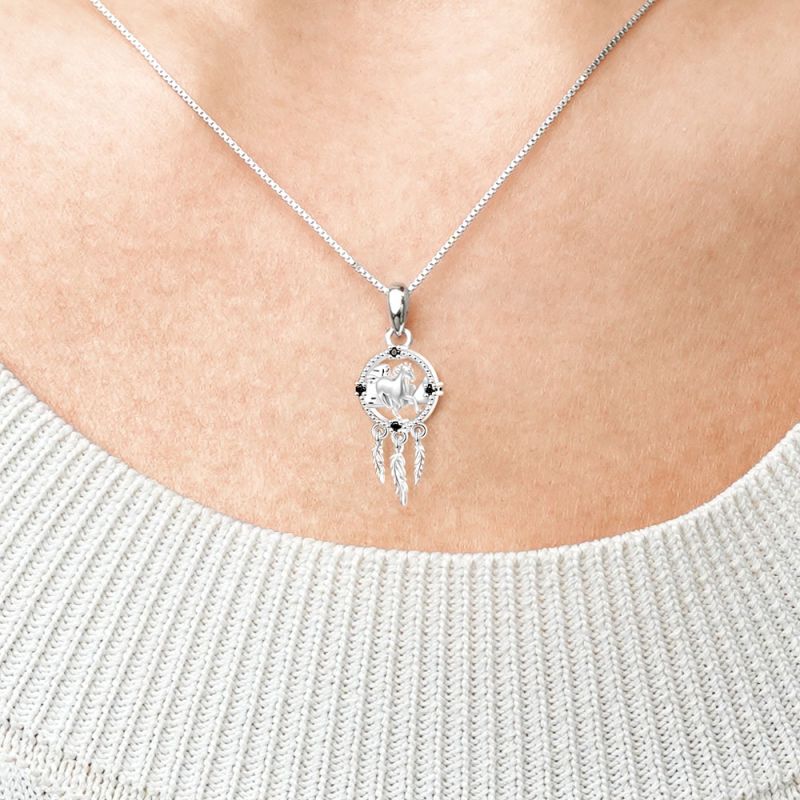 Horse Dream Catcher Necklace