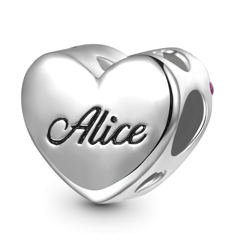 Mom&Baby Birthstone Engravable Charm