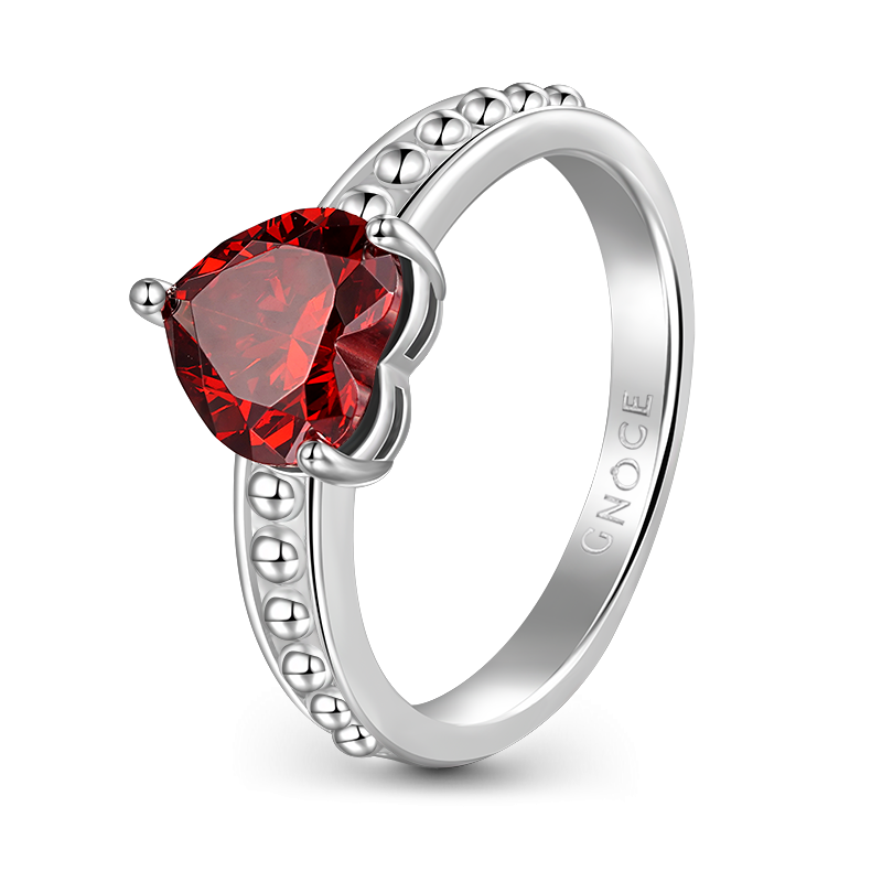 Birthstone Heart Ring