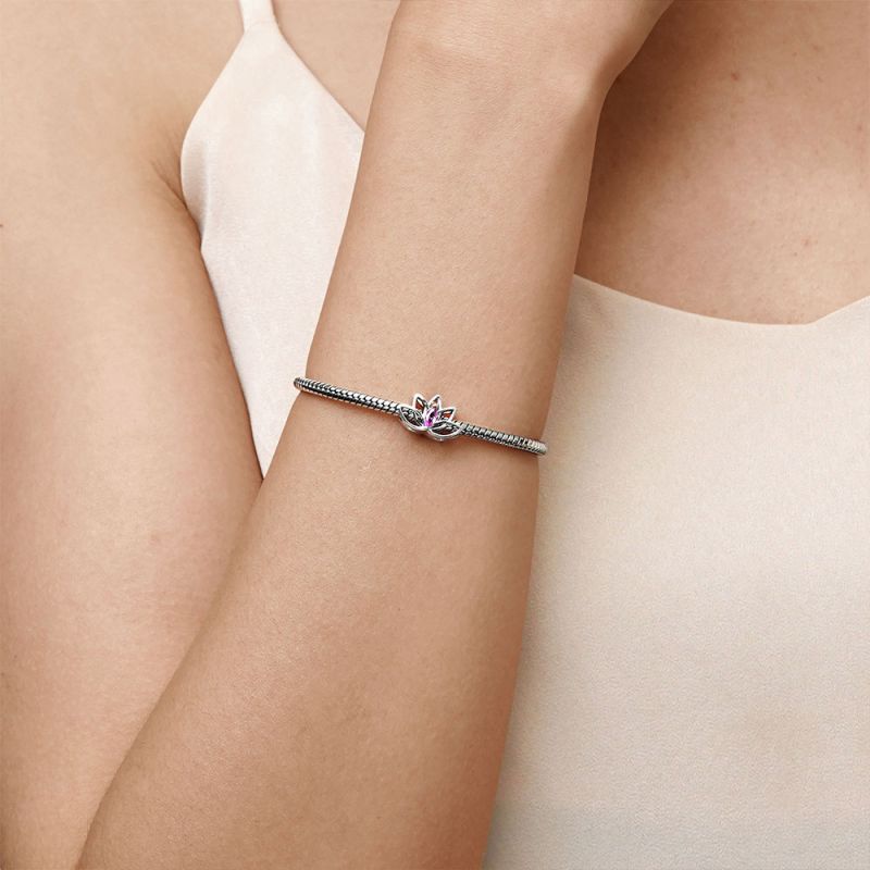 Lotus Birthstone Charm