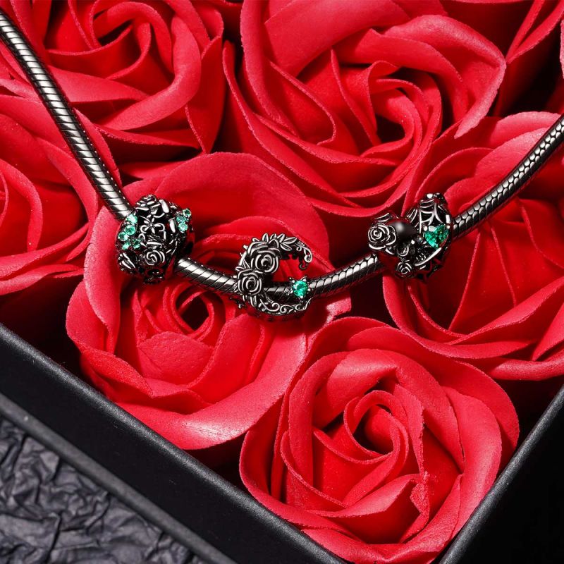 Moon Rose Charm