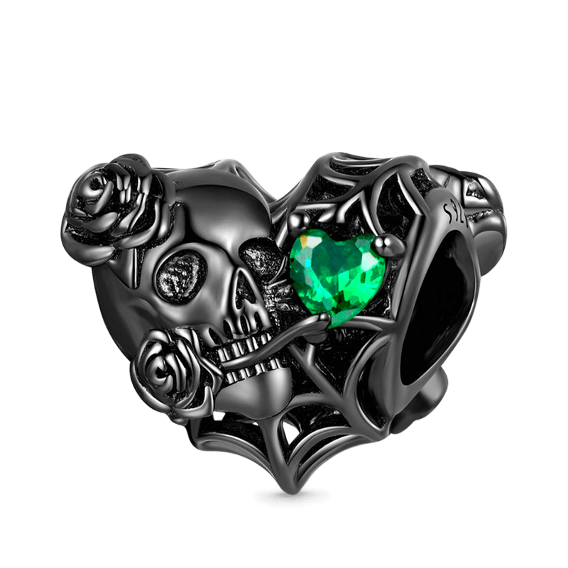 Skull Rose Charm