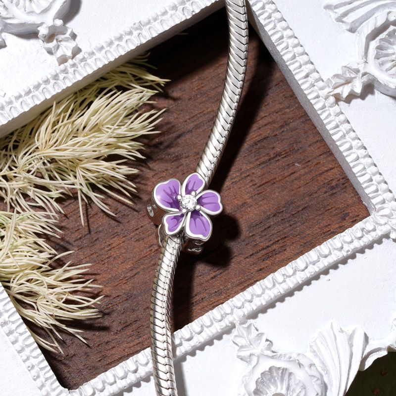 Purple Flower Charm