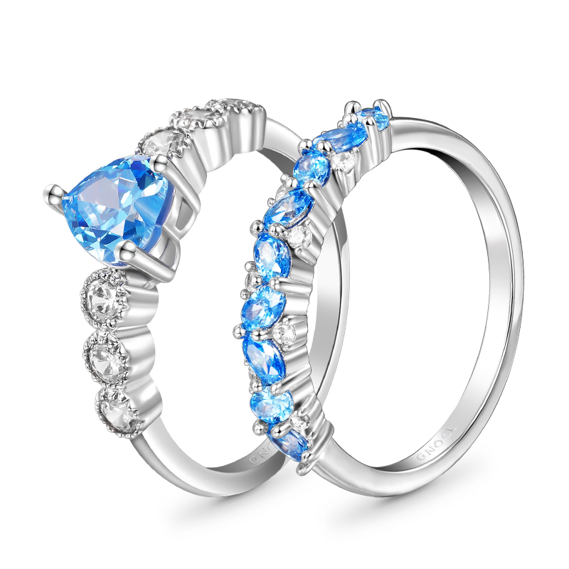 Heart Cut Ring Set