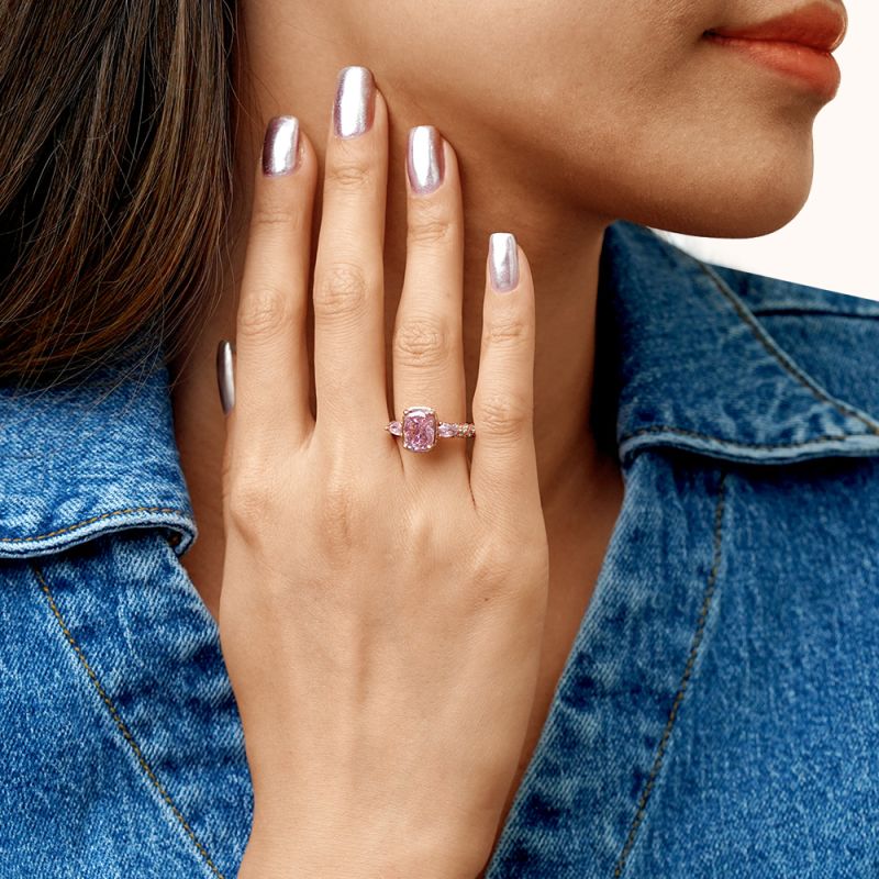 Square-cut Promise Ring