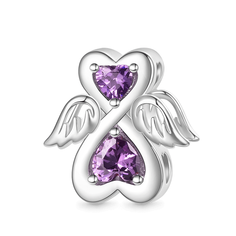 Birthstone Angel Charm