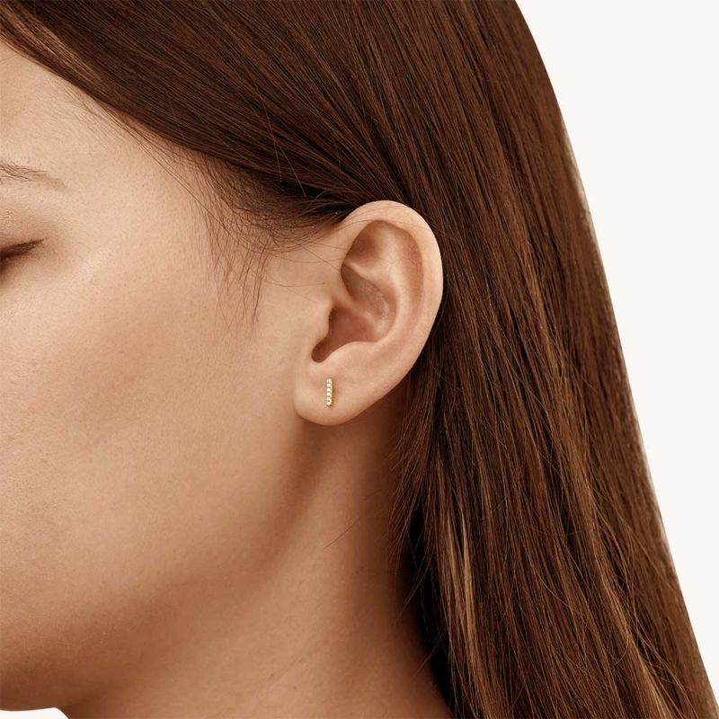 Dainty Bar Stud Earrings
