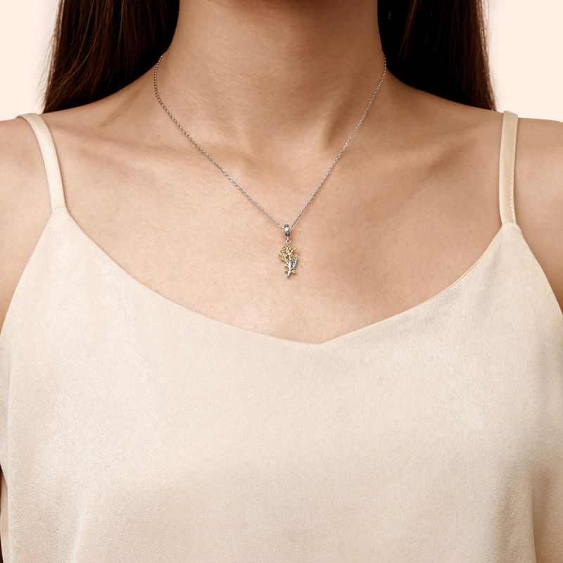 Silver Wattle Pendant
