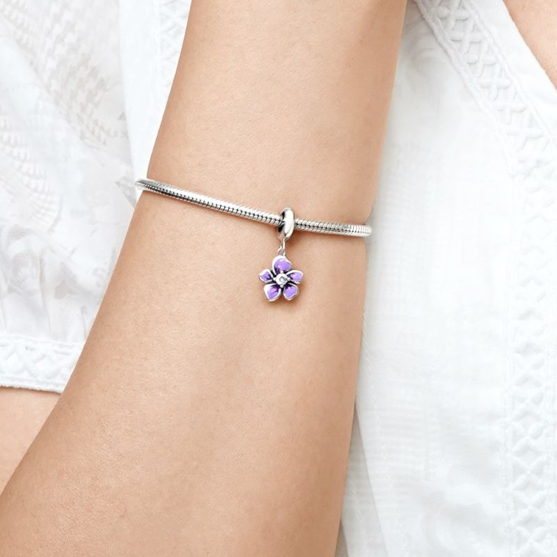 Purple Flower Pendant