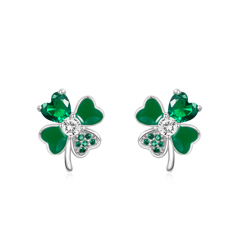 Four Leaf Clover Stud Earrings