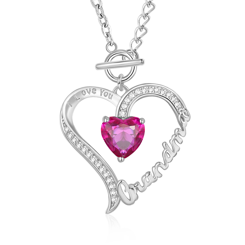 Grandma Birthstone Necklace