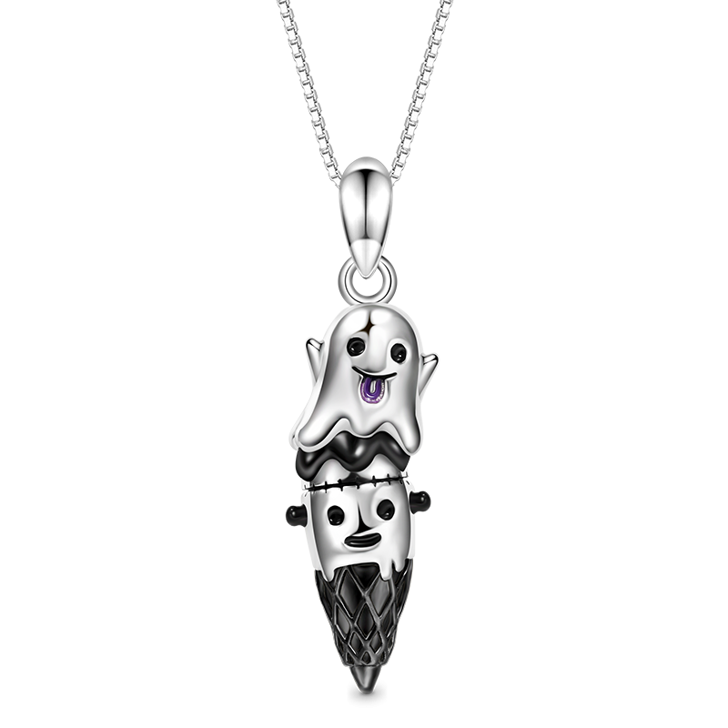 Ghost Ice Cream Necklace