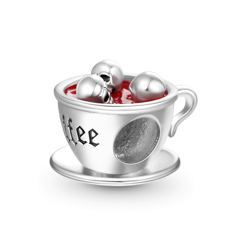 Skull Coffee Cup Charm