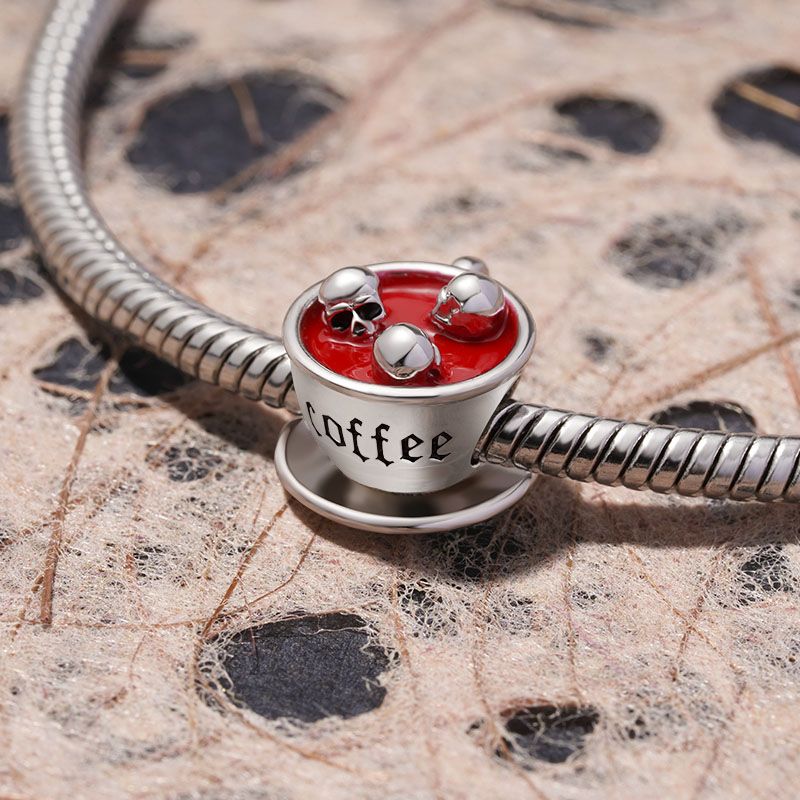 Skull Coffee Cup Charm
