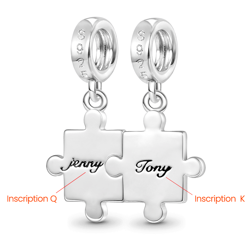 Engravable Couple Puzzle Pendant