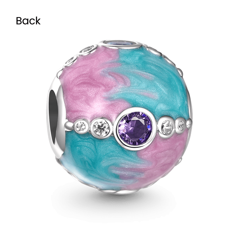Pink & Blue Round Charm