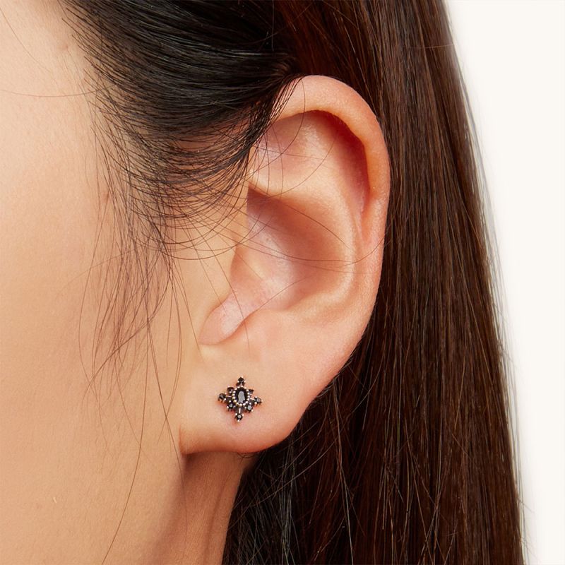 Black Star earrings