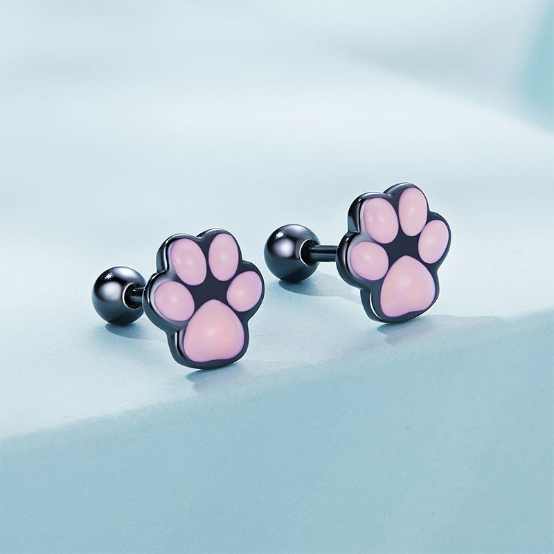 Cat Paw Stud Earrings