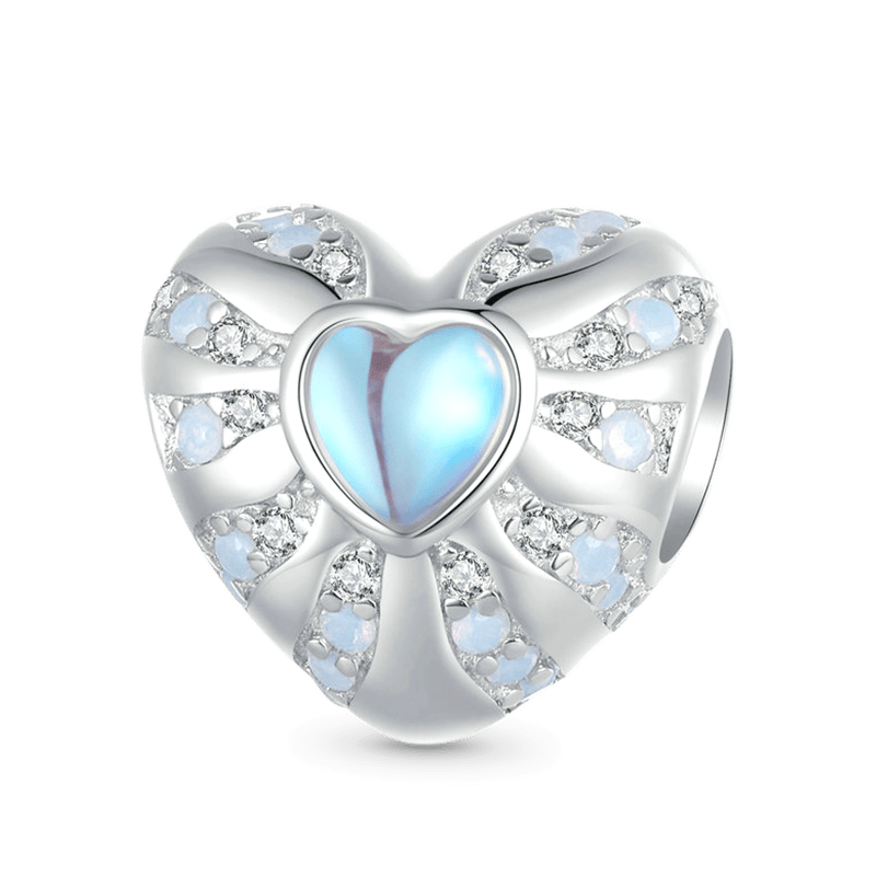 Moonstone Heart Charm