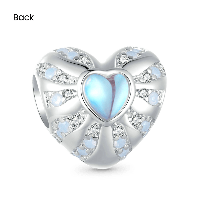 Moonstone Heart Charm