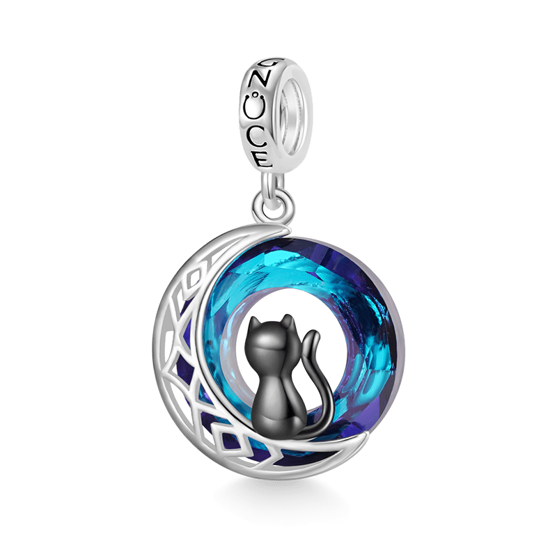 Cat on Moon Pendant