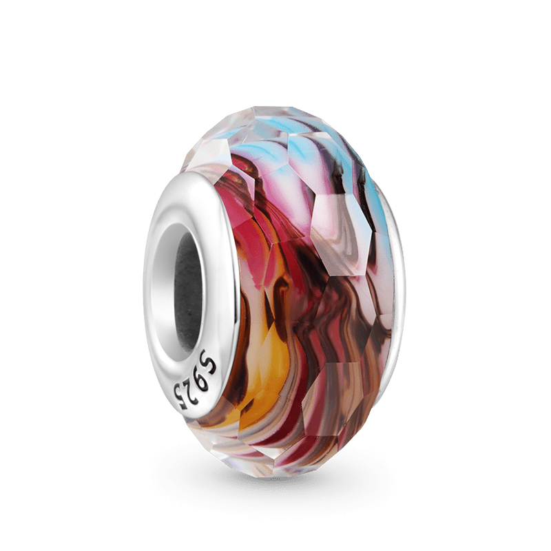 Wavy Red Murano Charm