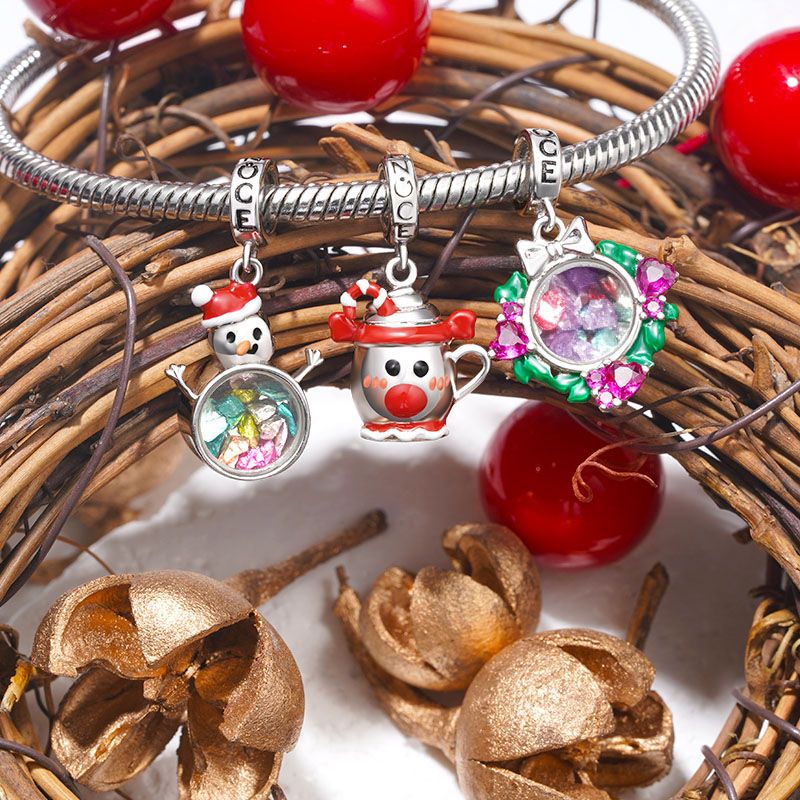 Transparent Snowman Pendant