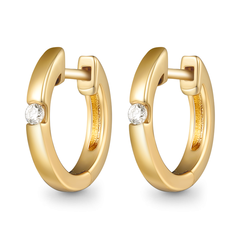 Round Diamond Stud Earrings