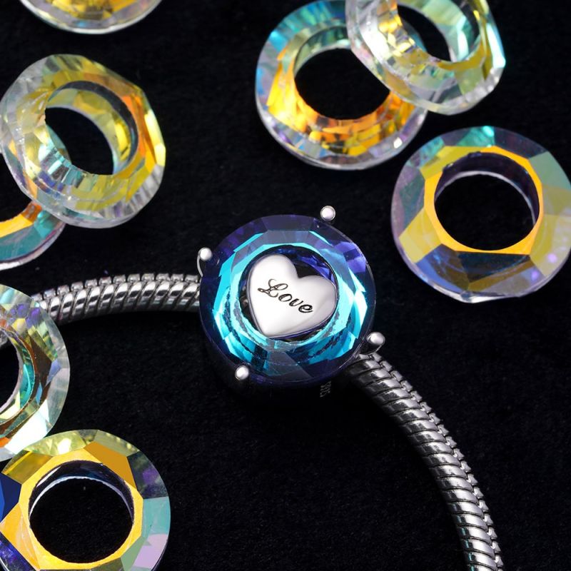 Crystal Round Love Charm