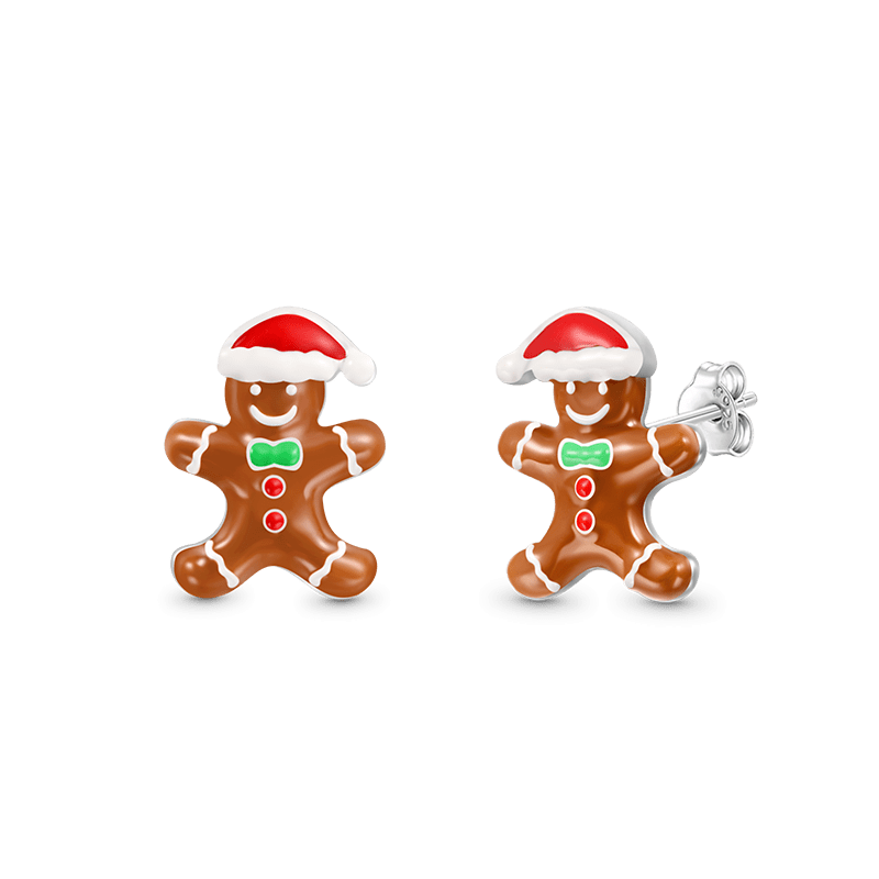 Gingerbread Man Stud Earrings