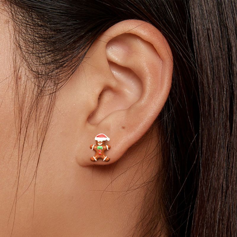 Gingerbread Man Stud Earrings