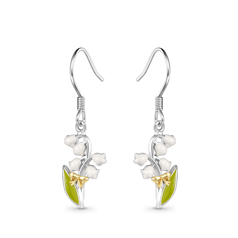 Lily of the Valley Flower Dangle Earrings