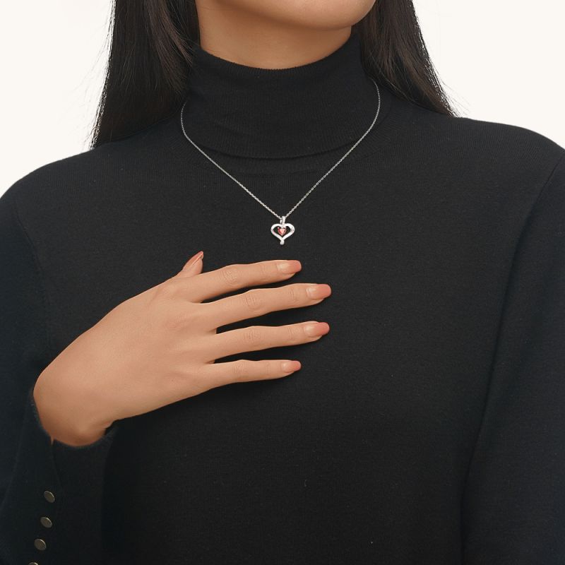 Birthstone Heart Necklace