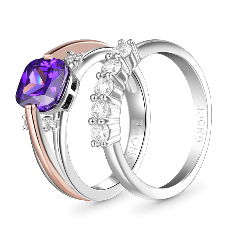 Purple Cut Stackable Ring