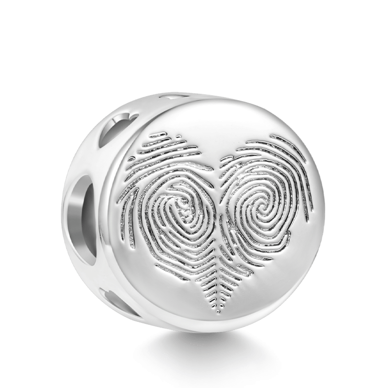 Heart Fingerprint Charm