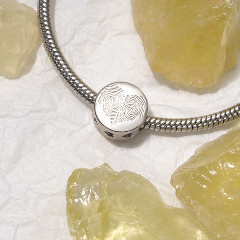 Heart Fingerprint Charm