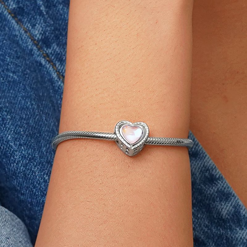 Tulip Love Heart Charm