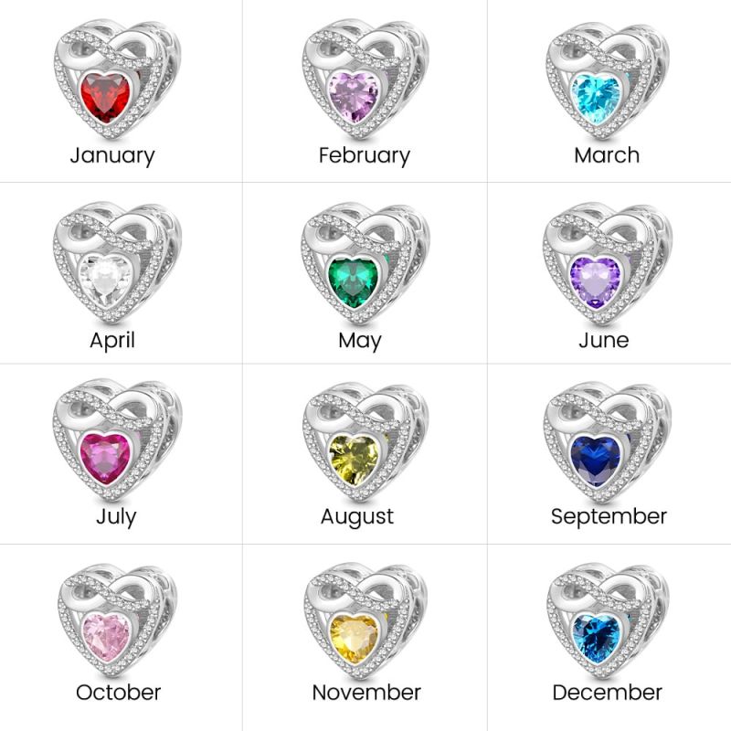 Infinite Love Birthstone Charm