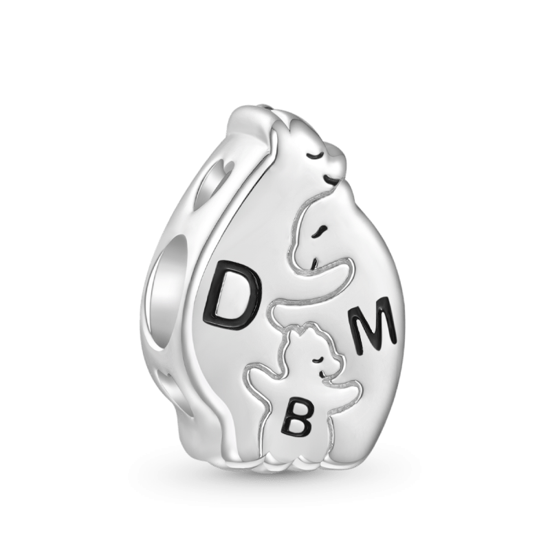 Bear Family Letter Charm