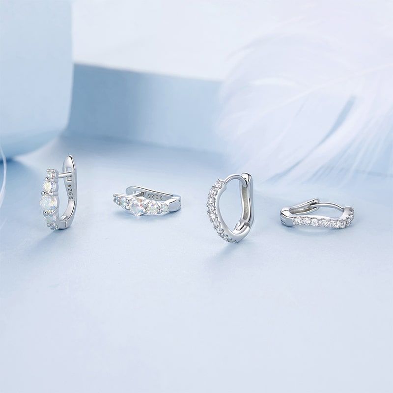 Multicolor U-shaped  Hoop Earrings