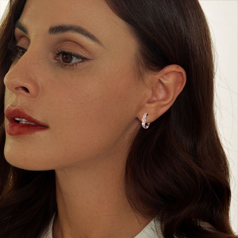 Multicolor U-shaped  Hoop Earrings
